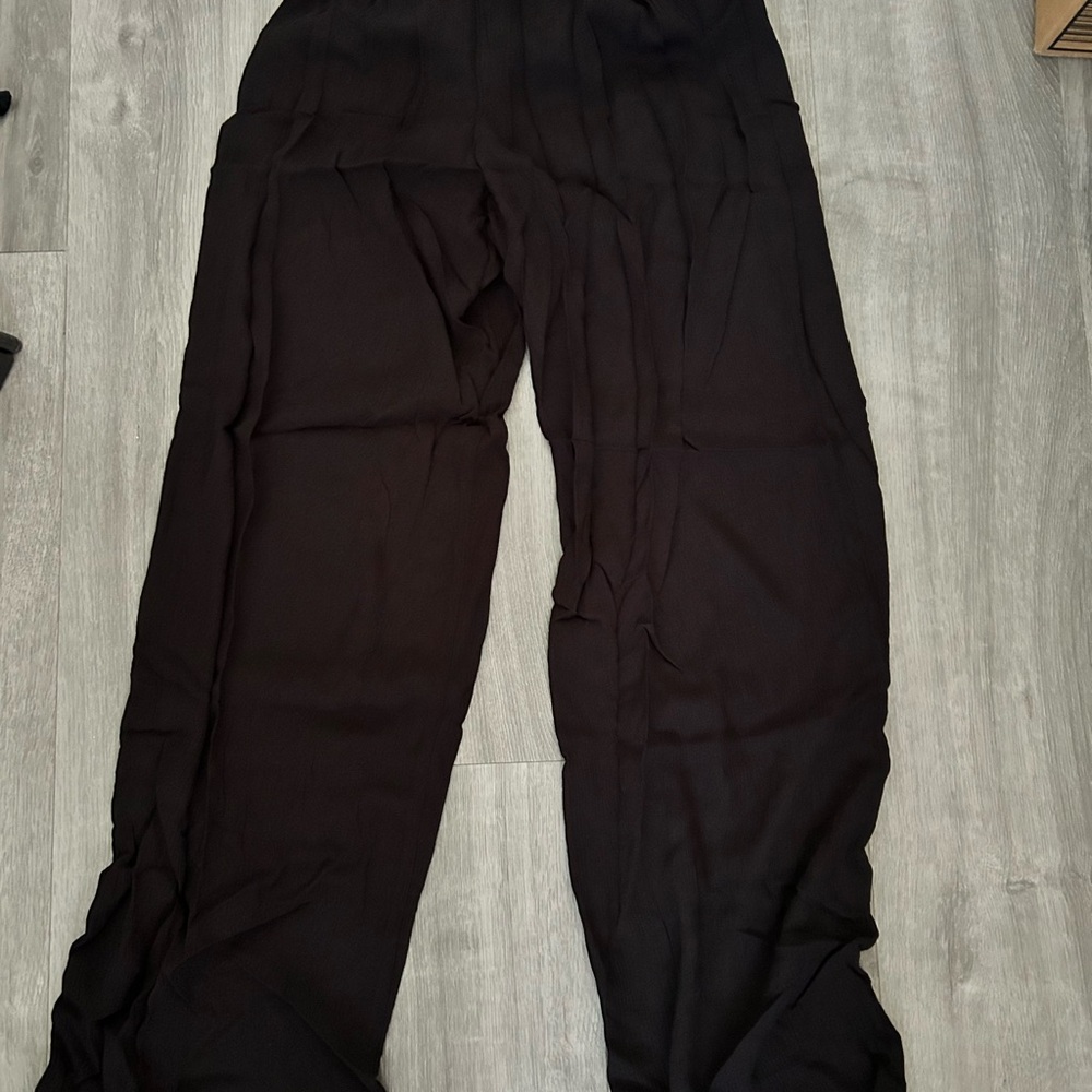 Contempo Black Textured Pants